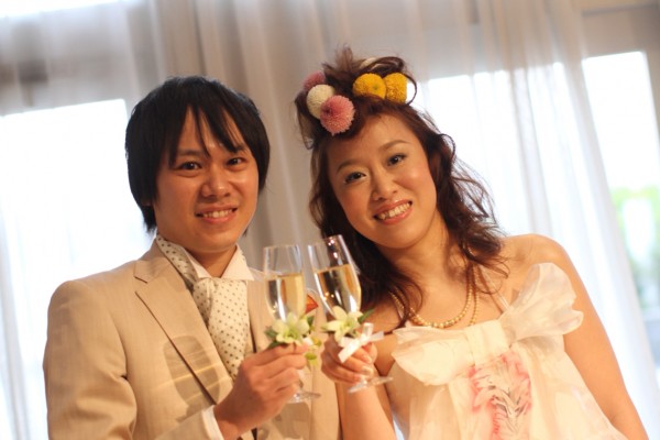 ヘアメイクもドレスのオリジナリティに合っていてさすがのお二人！！